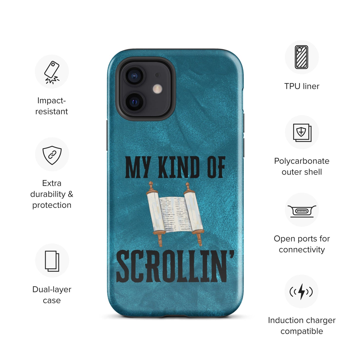 Scrollin' Tough Case for iPhone®-Glossy-iPhone 12-Perfect Love Designs