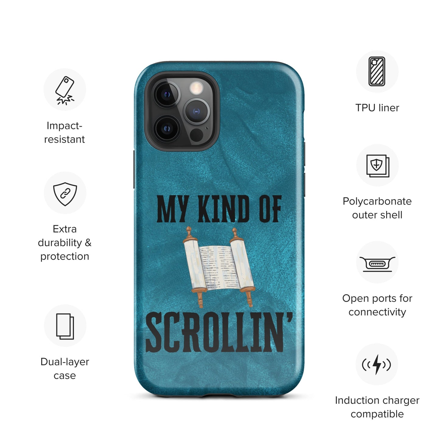 Scrollin' Tough Case for iPhone®-Glossy-iPhone 12 Pro-Perfect Love Designs