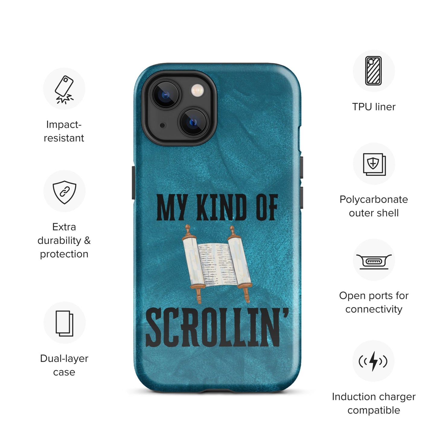 Scrollin' Tough Case for iPhone®-Glossy-iPhone 13-Perfect Love Designs