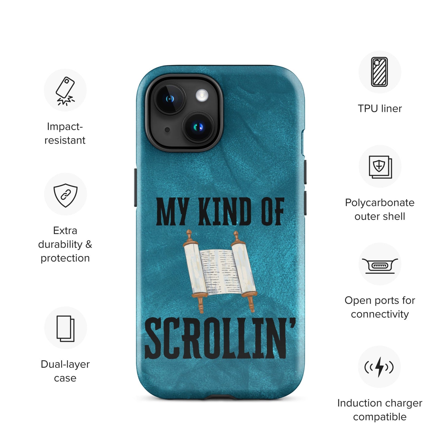 Scrollin' Tough Case for iPhone®-Glossy-iPhone 15-Perfect Love Designs