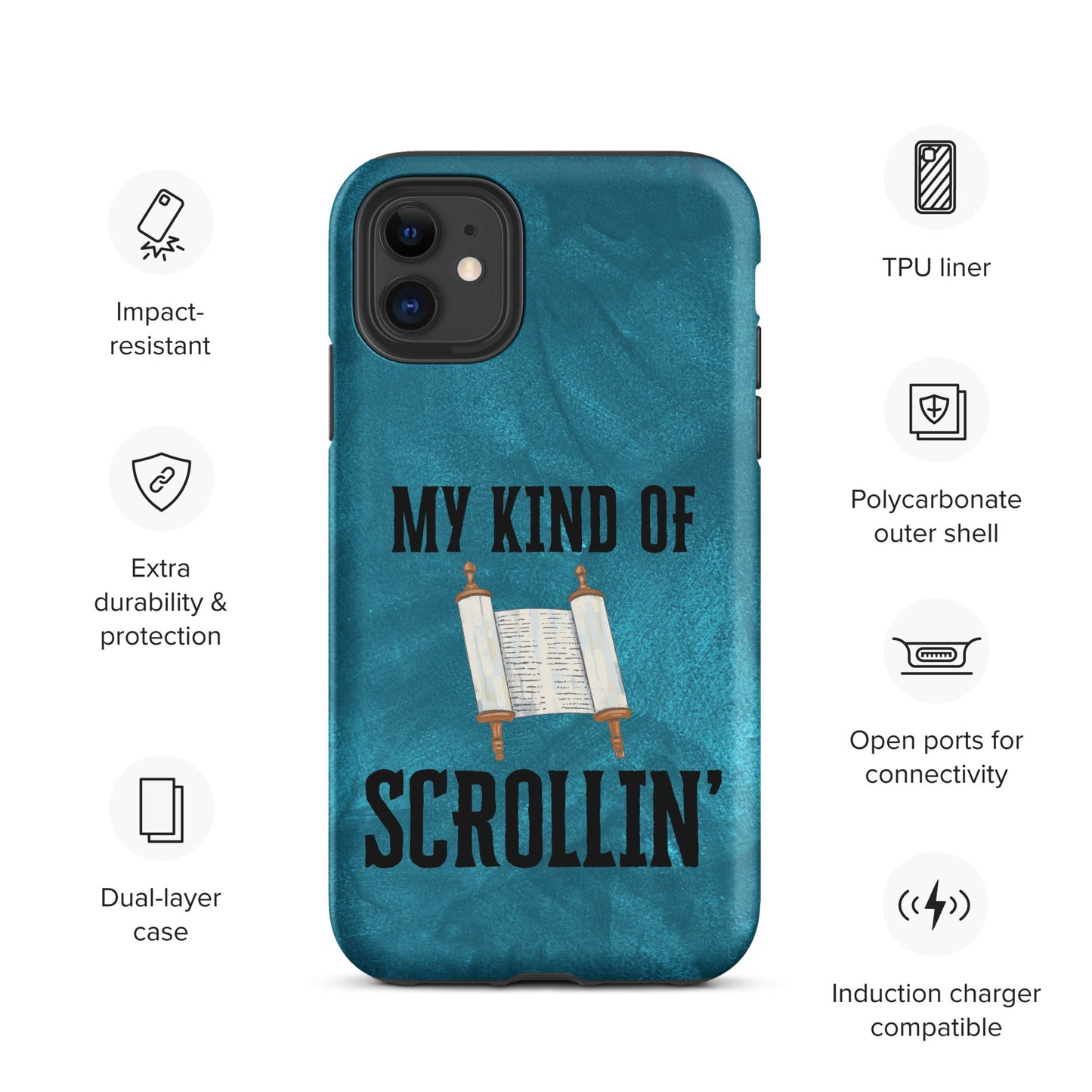 Scrollin' Tough Case for iPhone®-Matte-iPhone 11-Perfect Love Designs