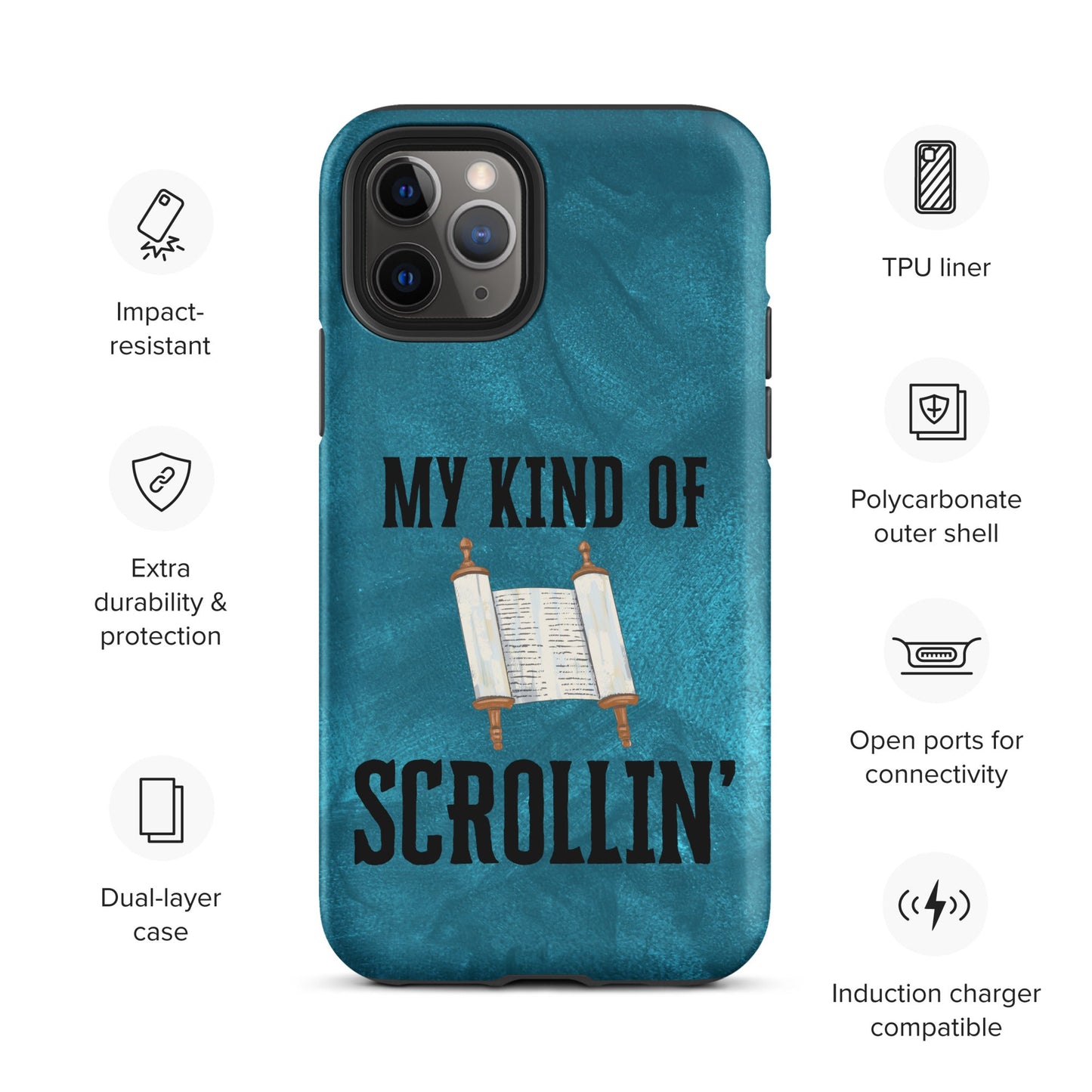 Scrollin' Tough Case for iPhone®-Matte-iPhone 11 Pro-Perfect Love Designs