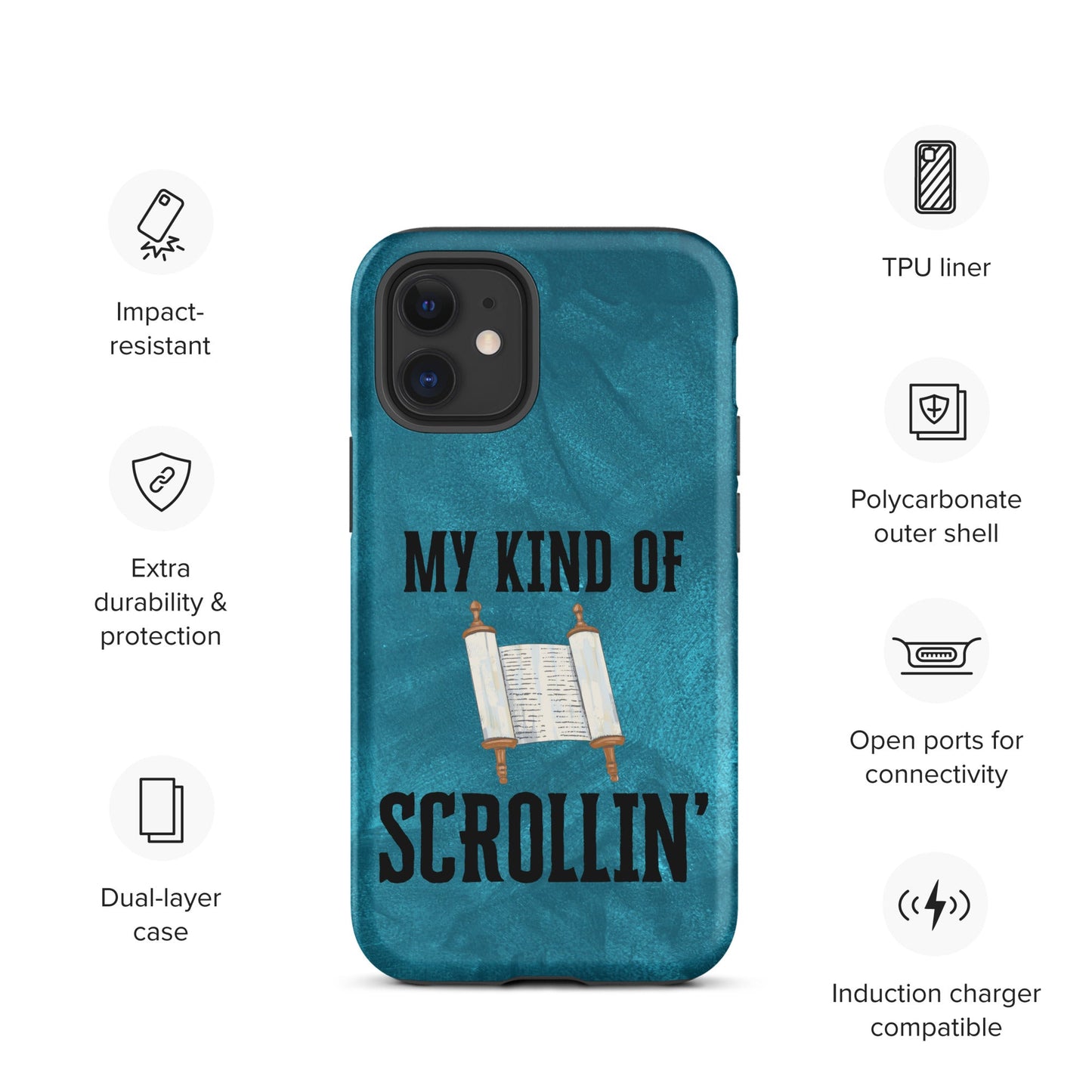 Scrollin' Tough Case for iPhone®-Matte-iPhone 12 mini-Perfect Love Designs