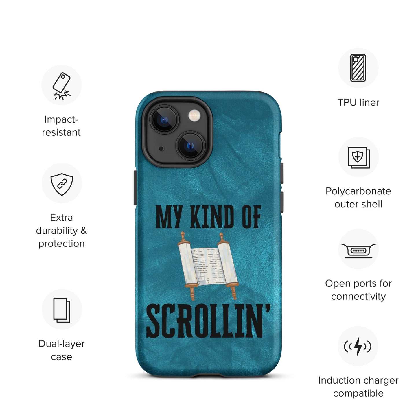 Scrollin' Tough Case for iPhone®-Matte-iPhone 13 mini-Perfect Love Designs