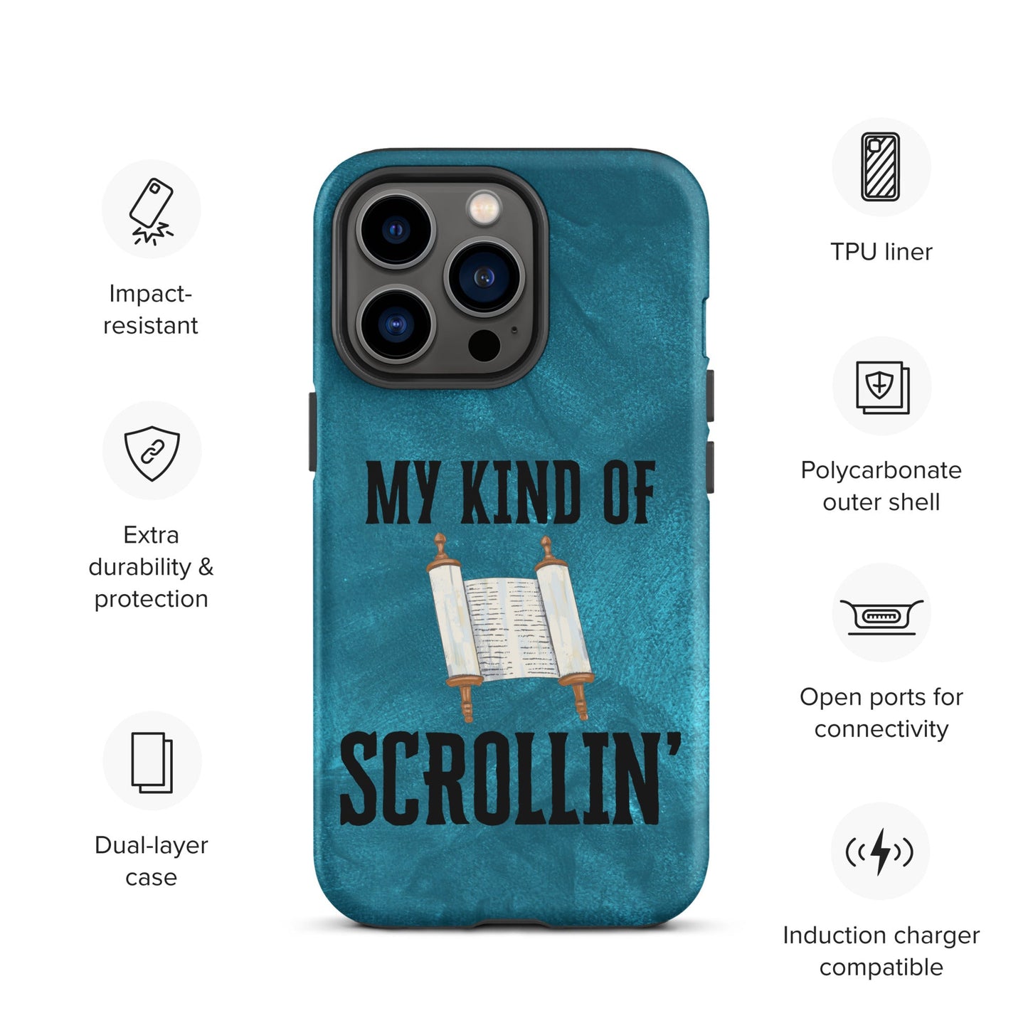 Scrollin' Tough Case for iPhone®-Matte-iPhone 13 Pro-Perfect Love Designs