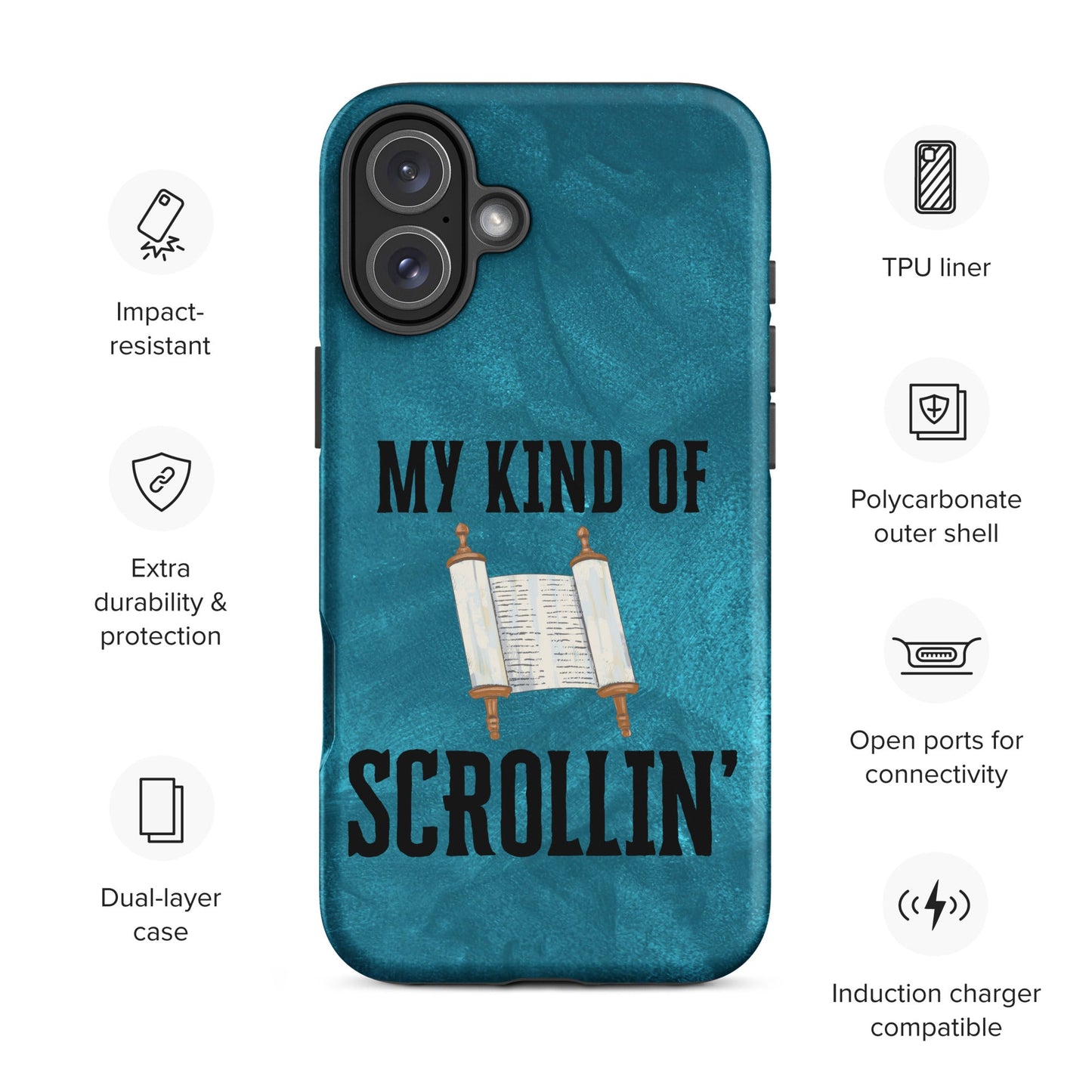 Scrollin' Tough Case for iPhone®-Matte-iPhone 16 Plus-Perfect Love Designs