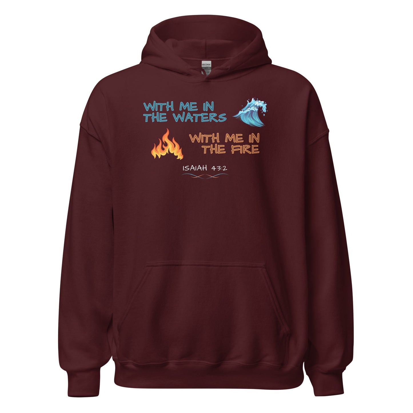 With Me Everywhere Hoodie-Maroon-S-Perfect Love Designs
