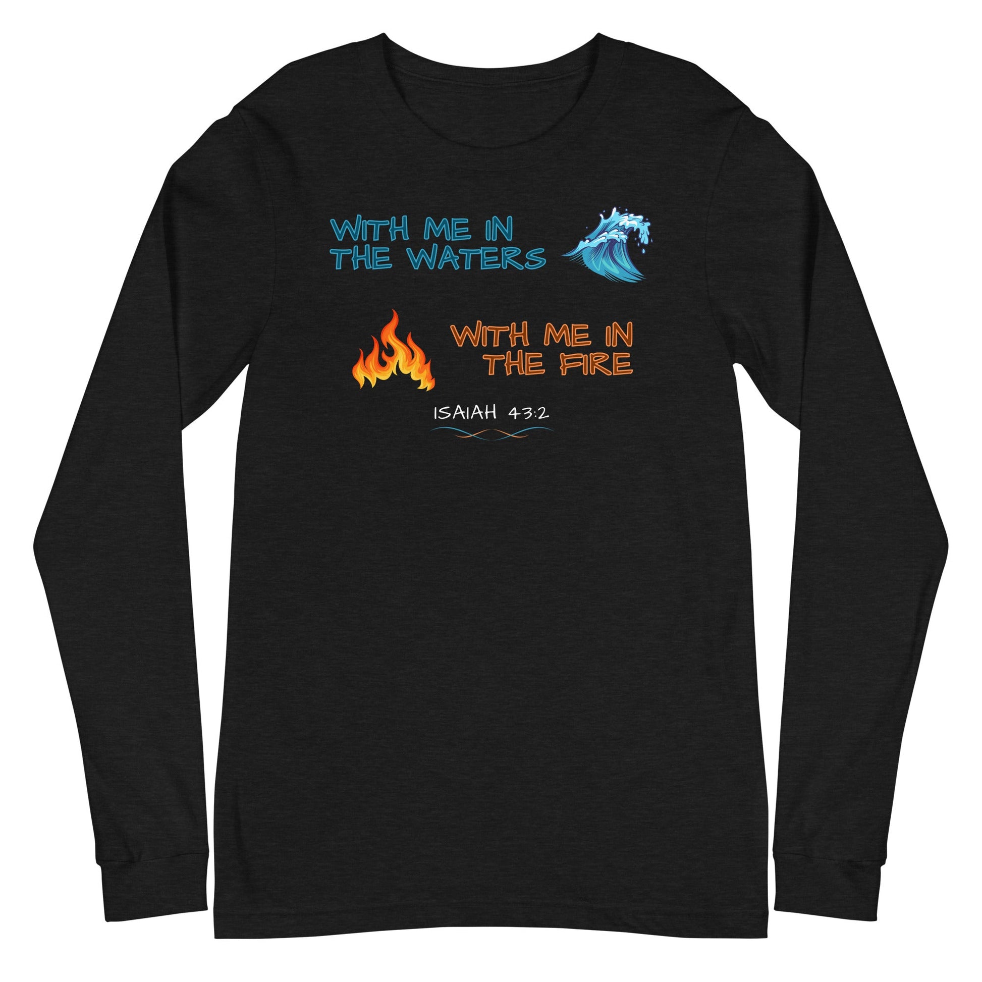 With Me Everywhere Long Sleeve-Black Heather-XS-Perfect Love Designs