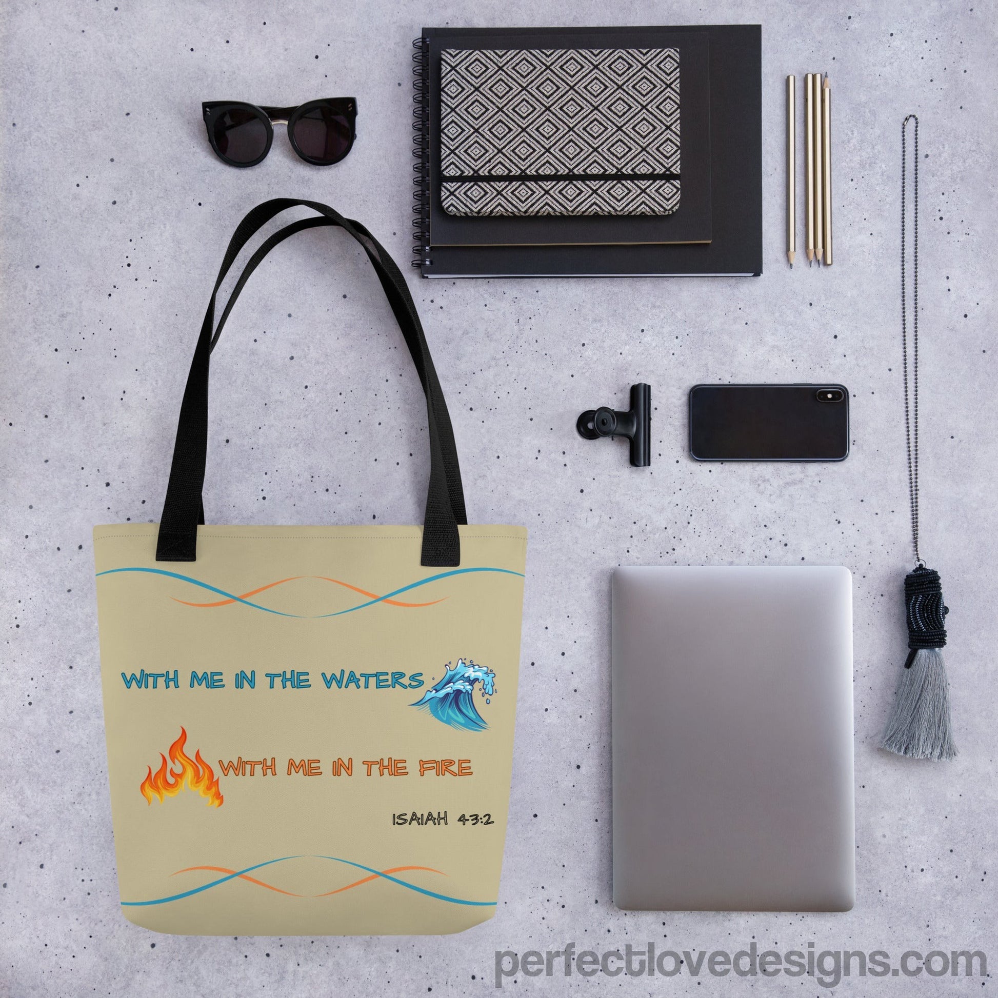 With Me Everywhere Tote Bag-Perfect Love Designs